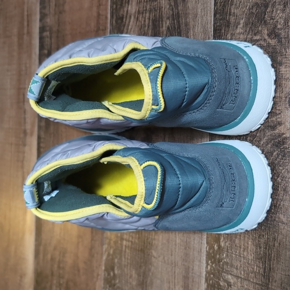 L.L. Bean Mountain Classic Quilted Ankle Booties Size 11.0 In Evergreen & Gray - Picture 4 of 14